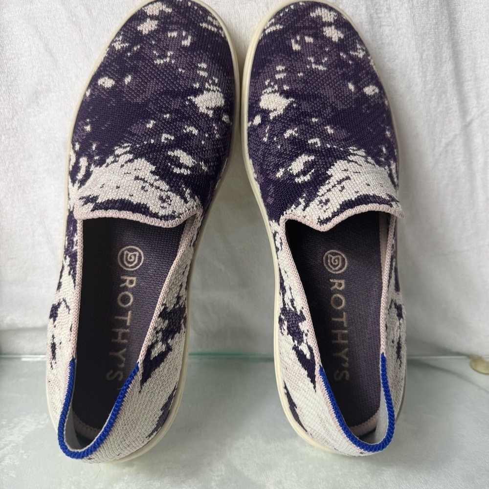 Rothy's Shibori Tie Dye Limited Edition Sneakers Slip-On Casual Shoes SZ 8 - Picture 2 of 10
